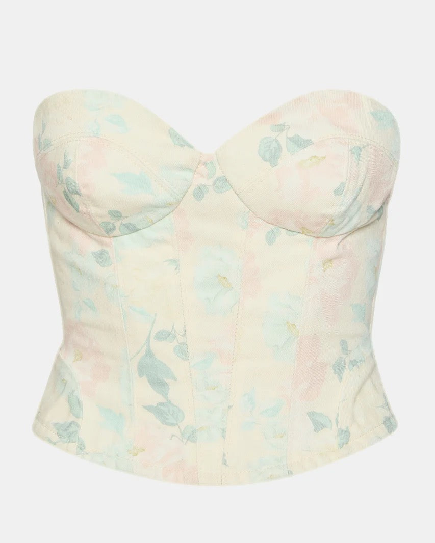 Steve Madden - Women - Peach Beige Roselia Corset Top