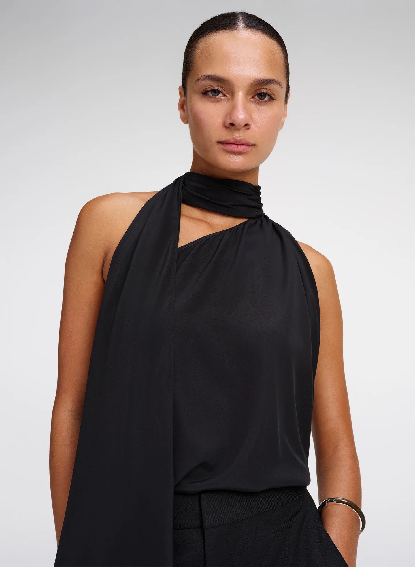 ALC  - Women - Black Celeste Silk Top