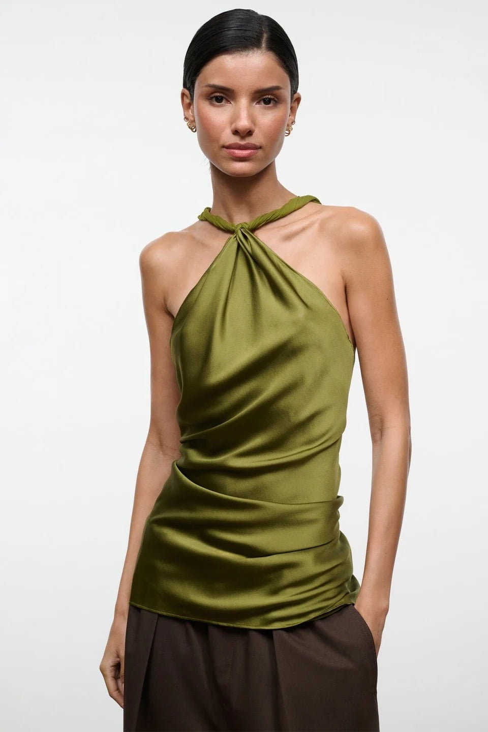 Staud - Women - Pear Charli Silk Top