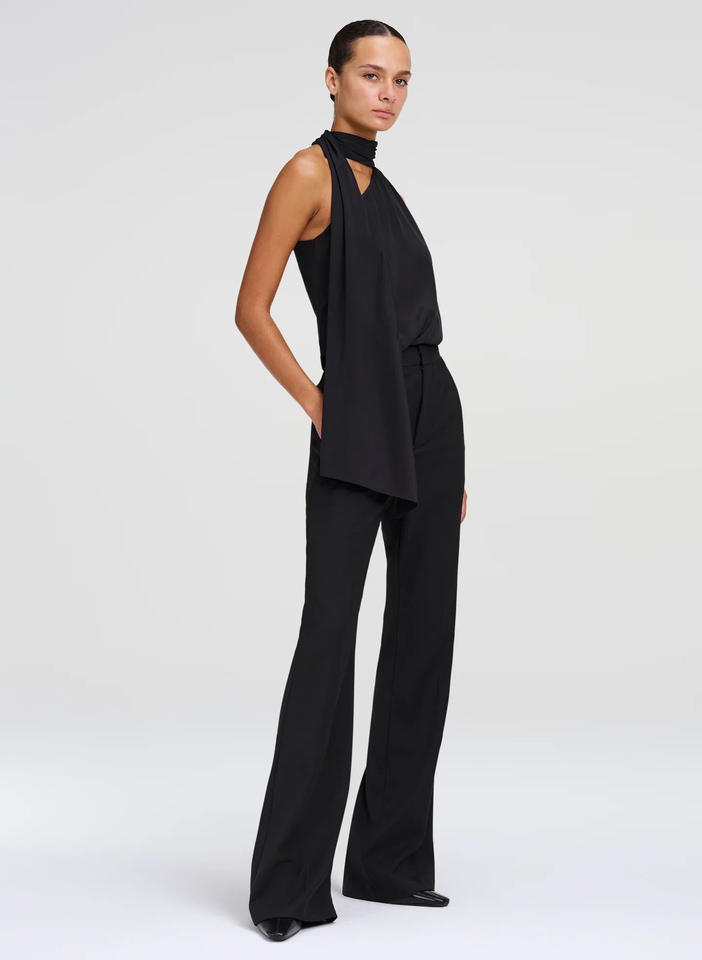 ALC  - Women - Black Celeste Silk Top