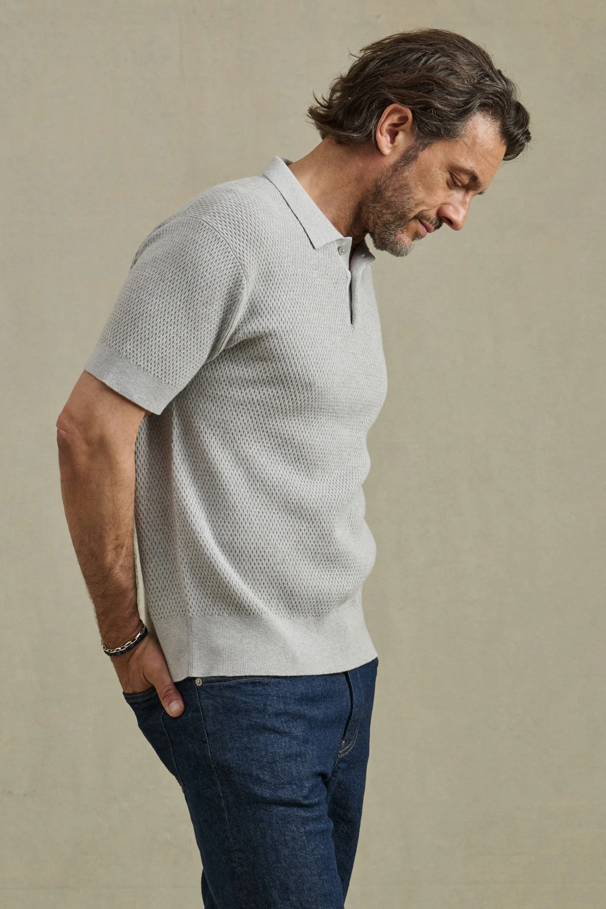 Velvet By Graham & Spencer - Men - Overcast Lowell Knit Polo