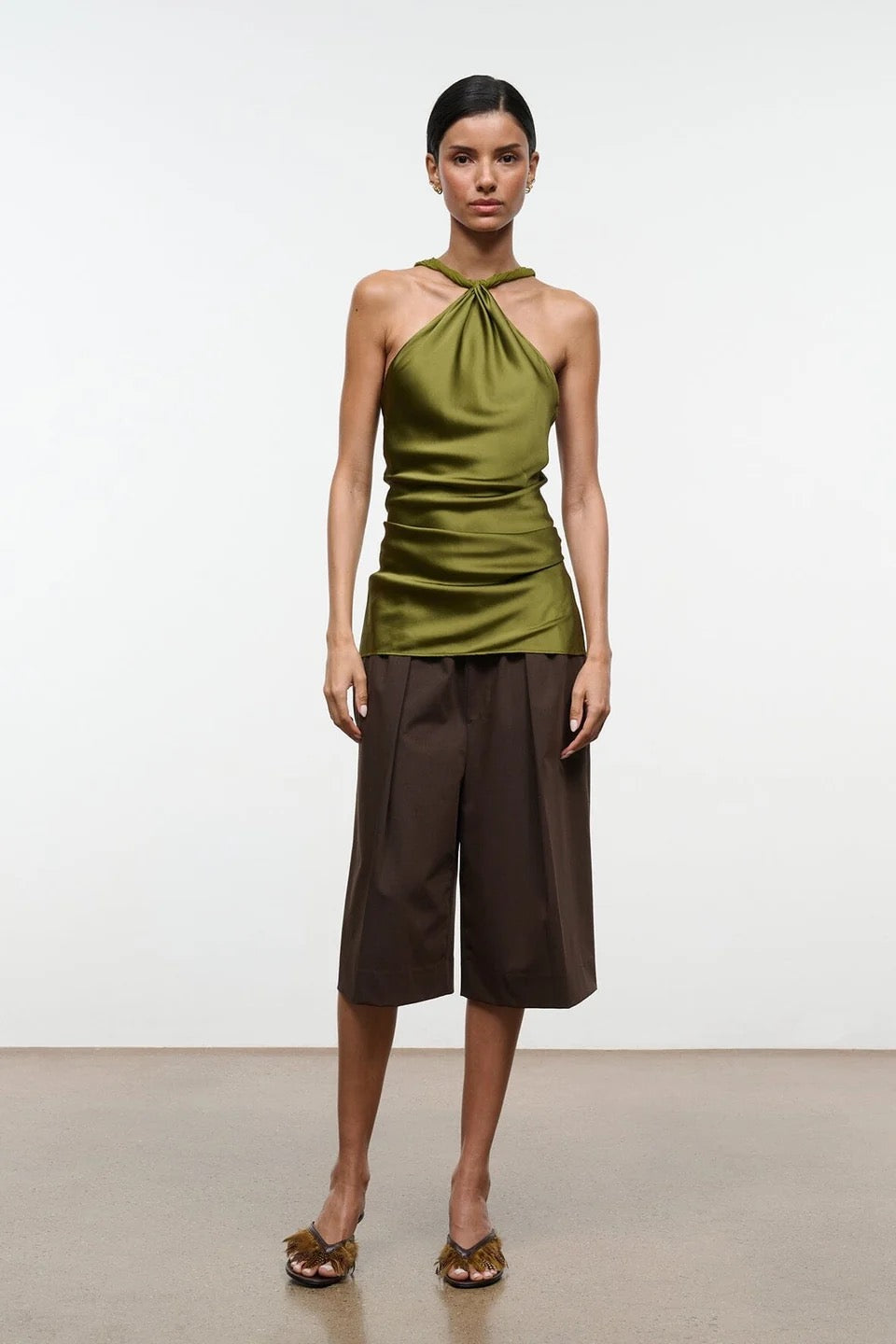 Staud - Women - Pear Charli Silk Top