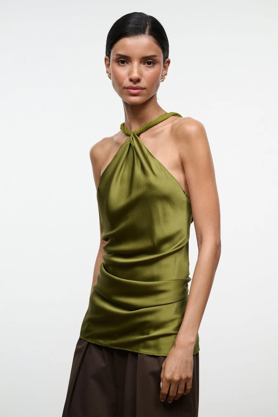 Staud - Women - Pear Charli Silk Top