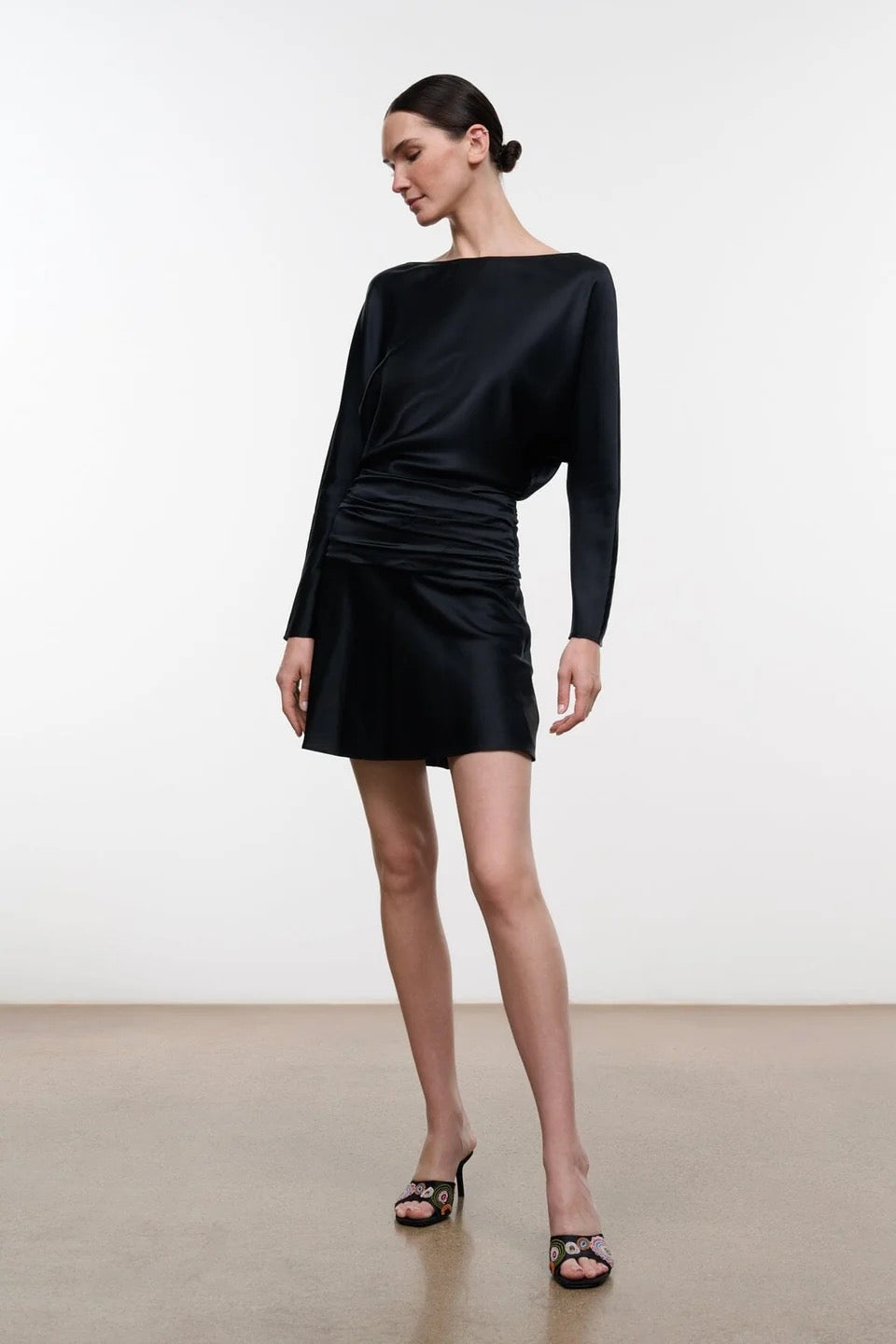 Staud  - Women - Black Freda Silk Mini Dress