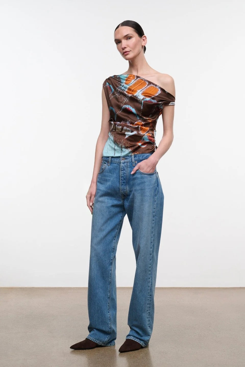 Staud - Women - Butterfly Sky Phare Silk Top