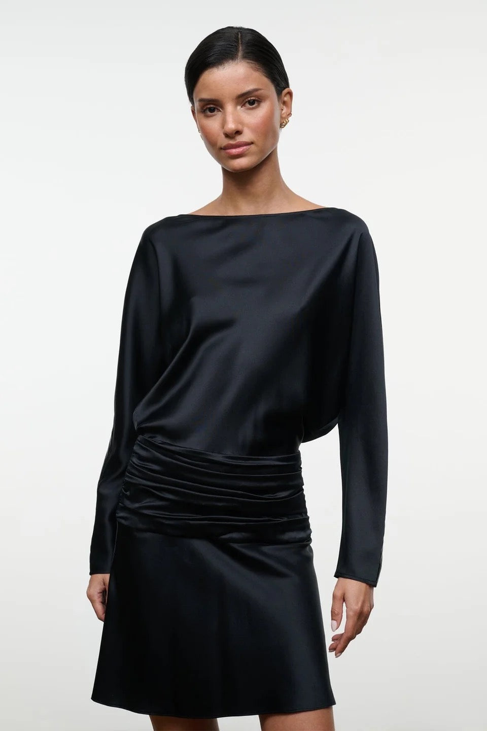 Staud  - Women - Black Freda Silk Mini Dress