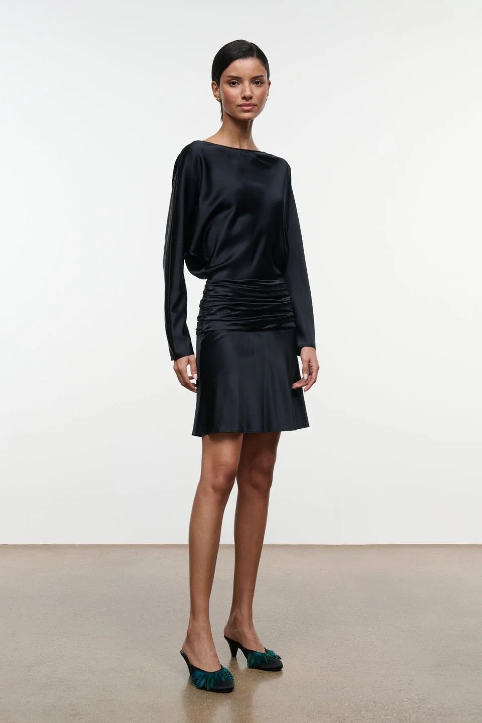 Staud  - Women - Black Freda Silk Mini Dress