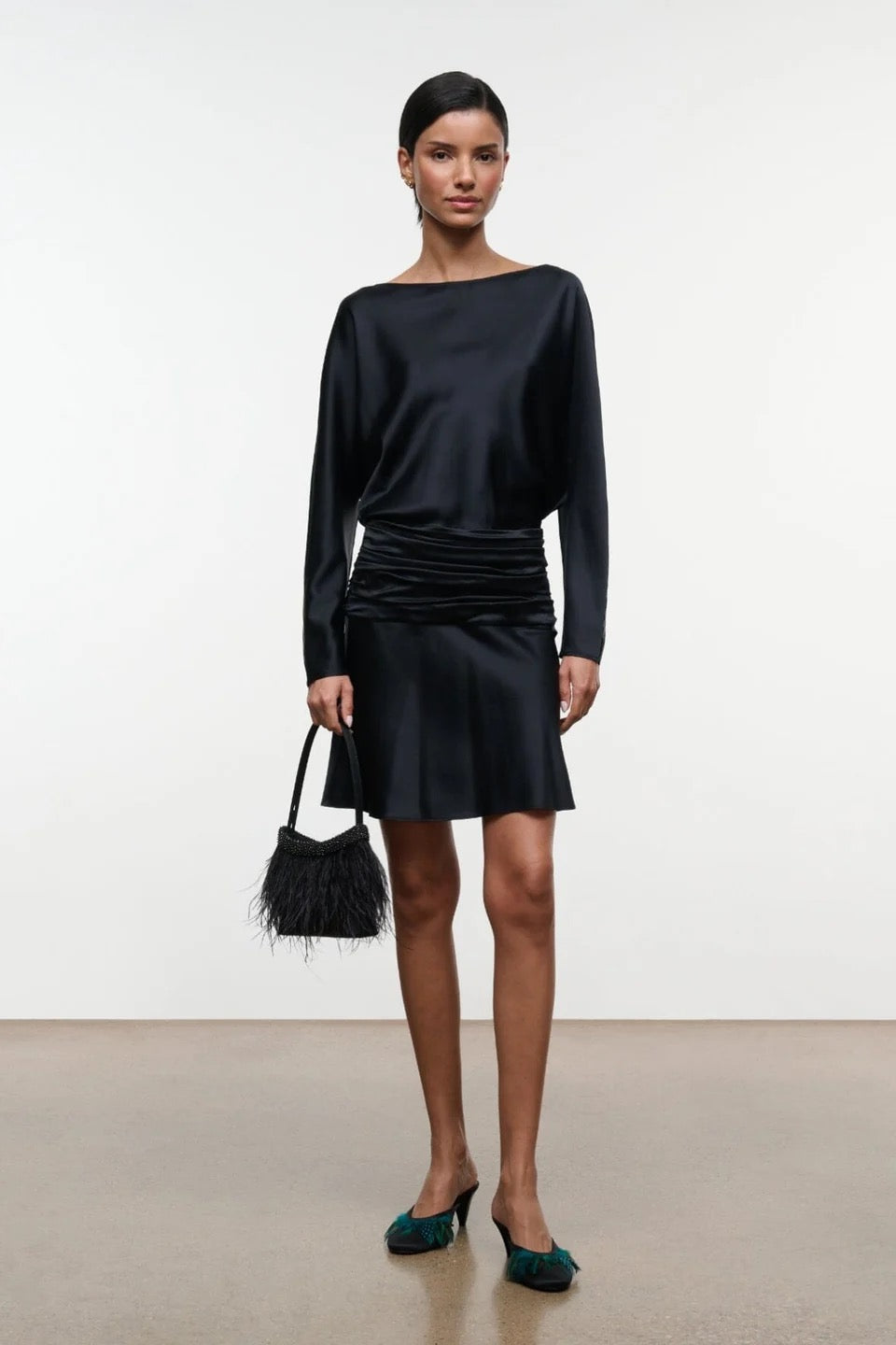 Staud  - Women - Black Freda Silk Mini Dress