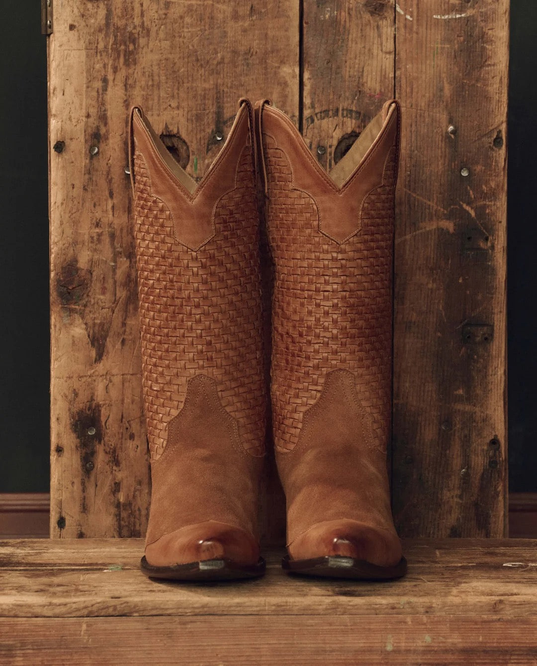 The Great - Women - Basket Weave Cowboy Boot