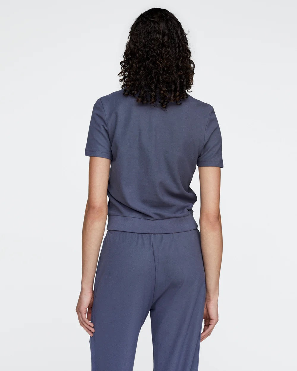 ATM - Women - Dusk Blue Pique Wide Leg  Sweatpants
