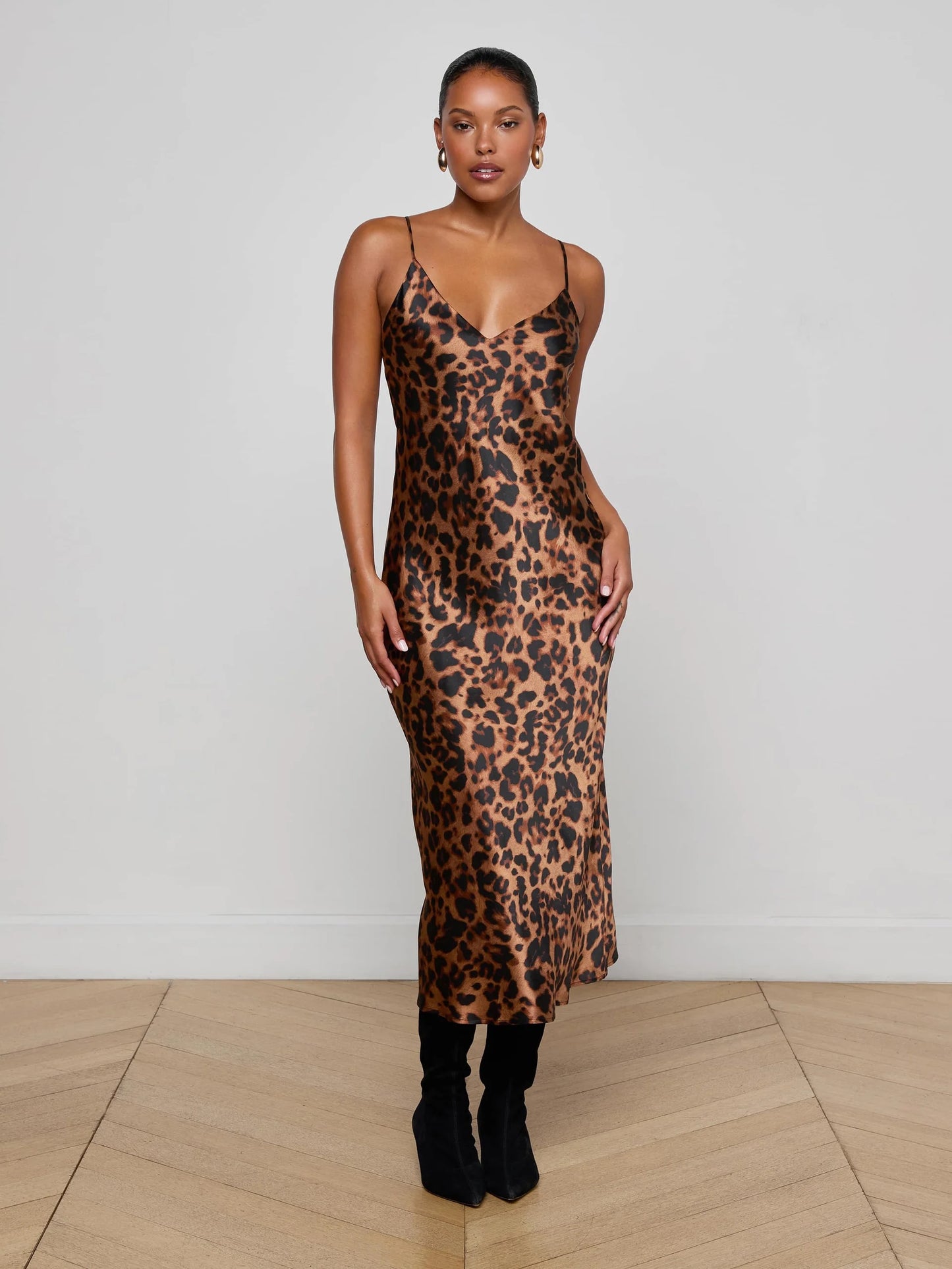 L'Agence - Women -Leopard  Seridie Silk Slip Dress