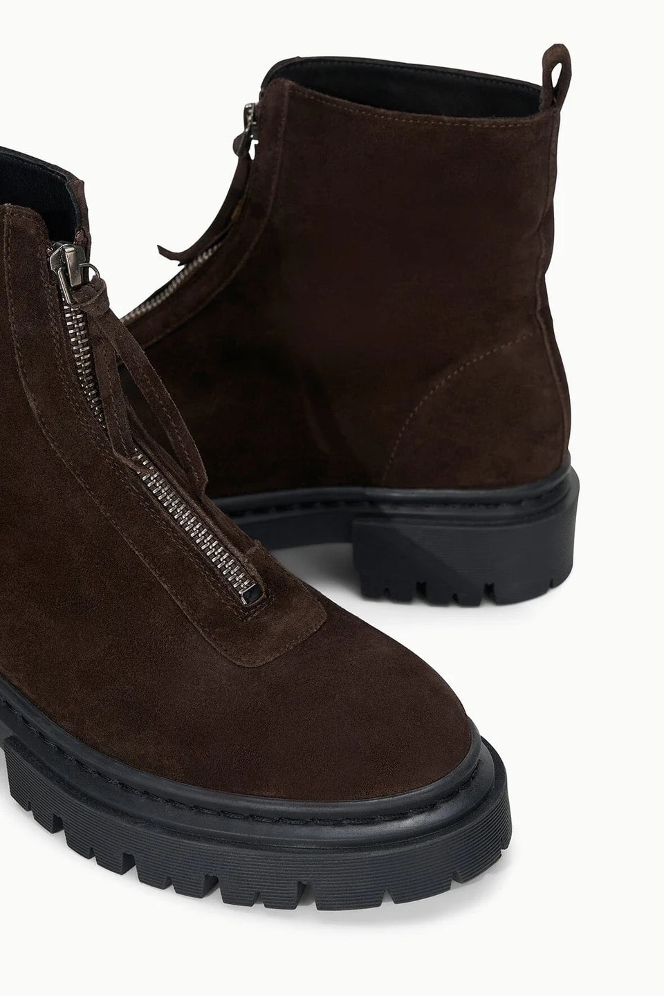 Staud - Women - Espresso Miles Zip Ankle Boot