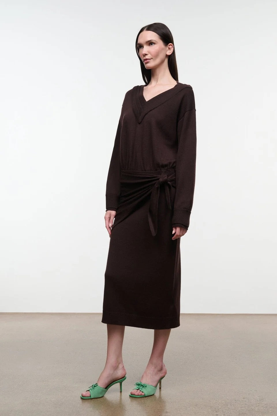 Staud - Women - Dark Oak Norman Sweater Dress