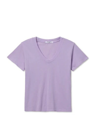 Perfect White Tee - Women - Ultra Violet Hendrix Boxy V Neck Tee