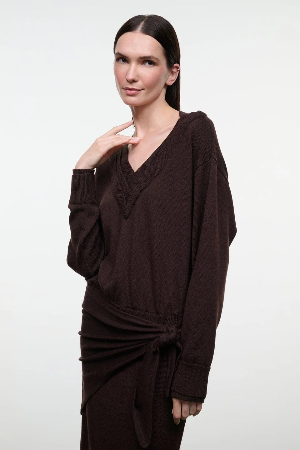Staud - Women - Dark Oak Norman Sweater Dress