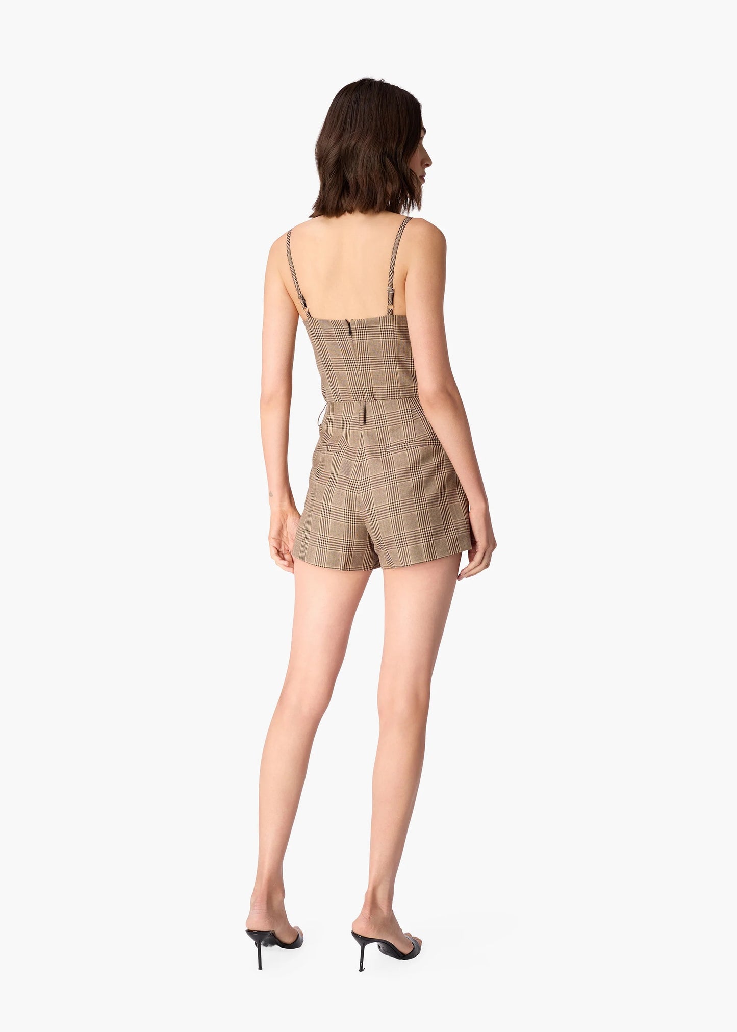 CAMI NYC - Women - Beige Plaid  Shirley Bodysuit