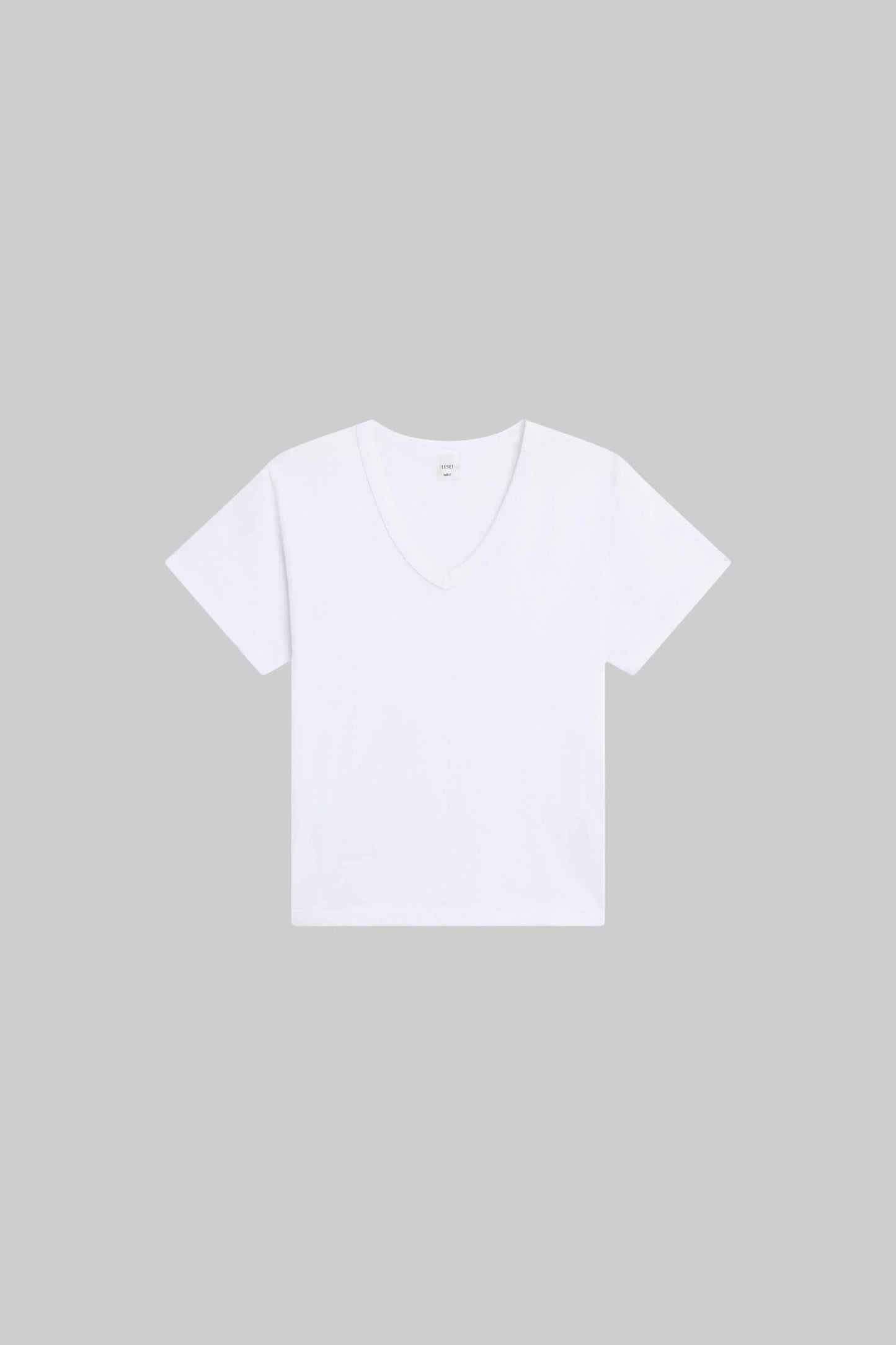 Leset - Women - White Margo V Neck Tee