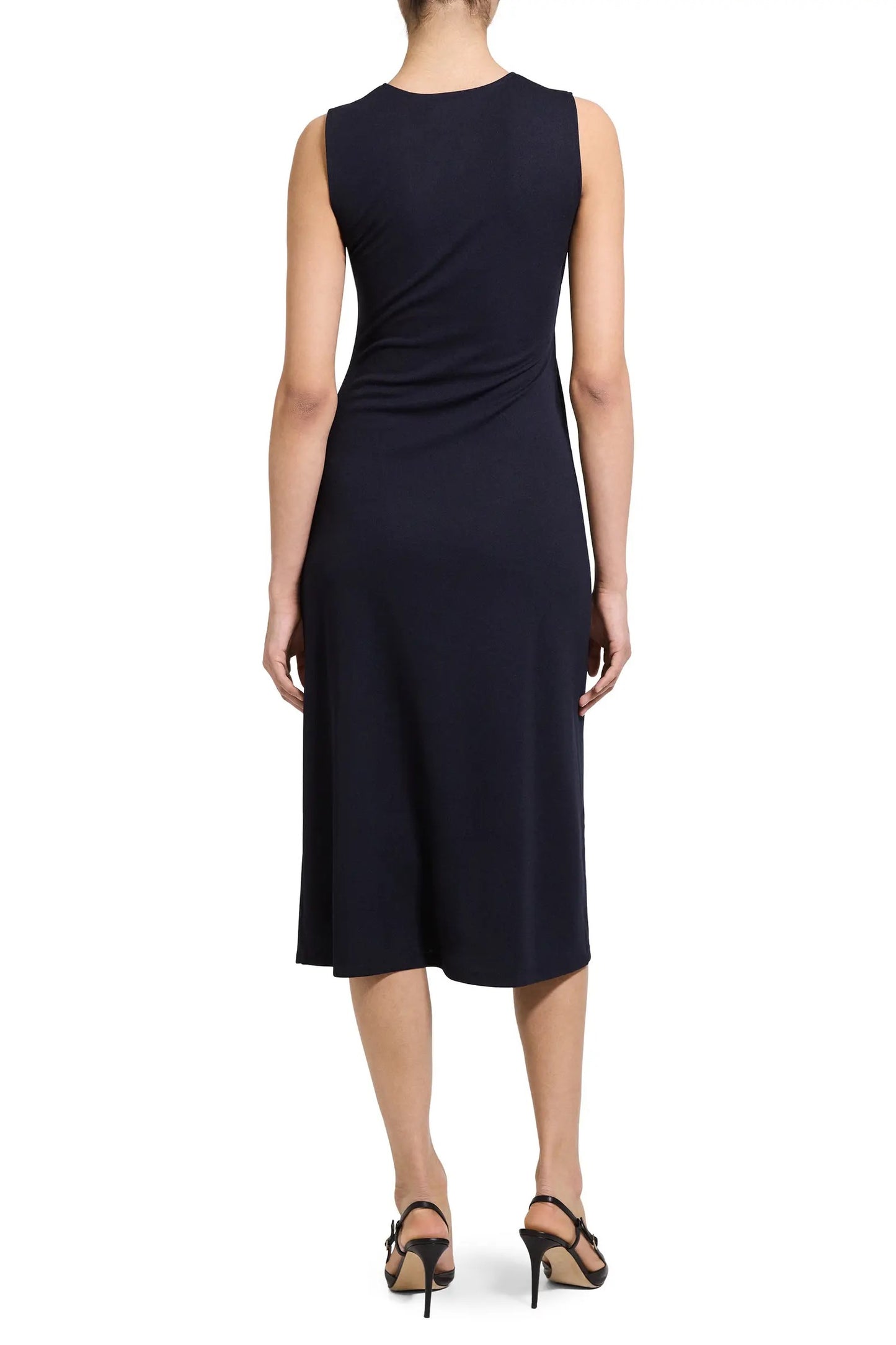 Theory - Women - Midnight Navy Drape Tuck Sleeveless Dress