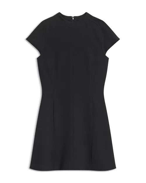 Theory - Women - Black Raglan Mock Neck Shift Minidress