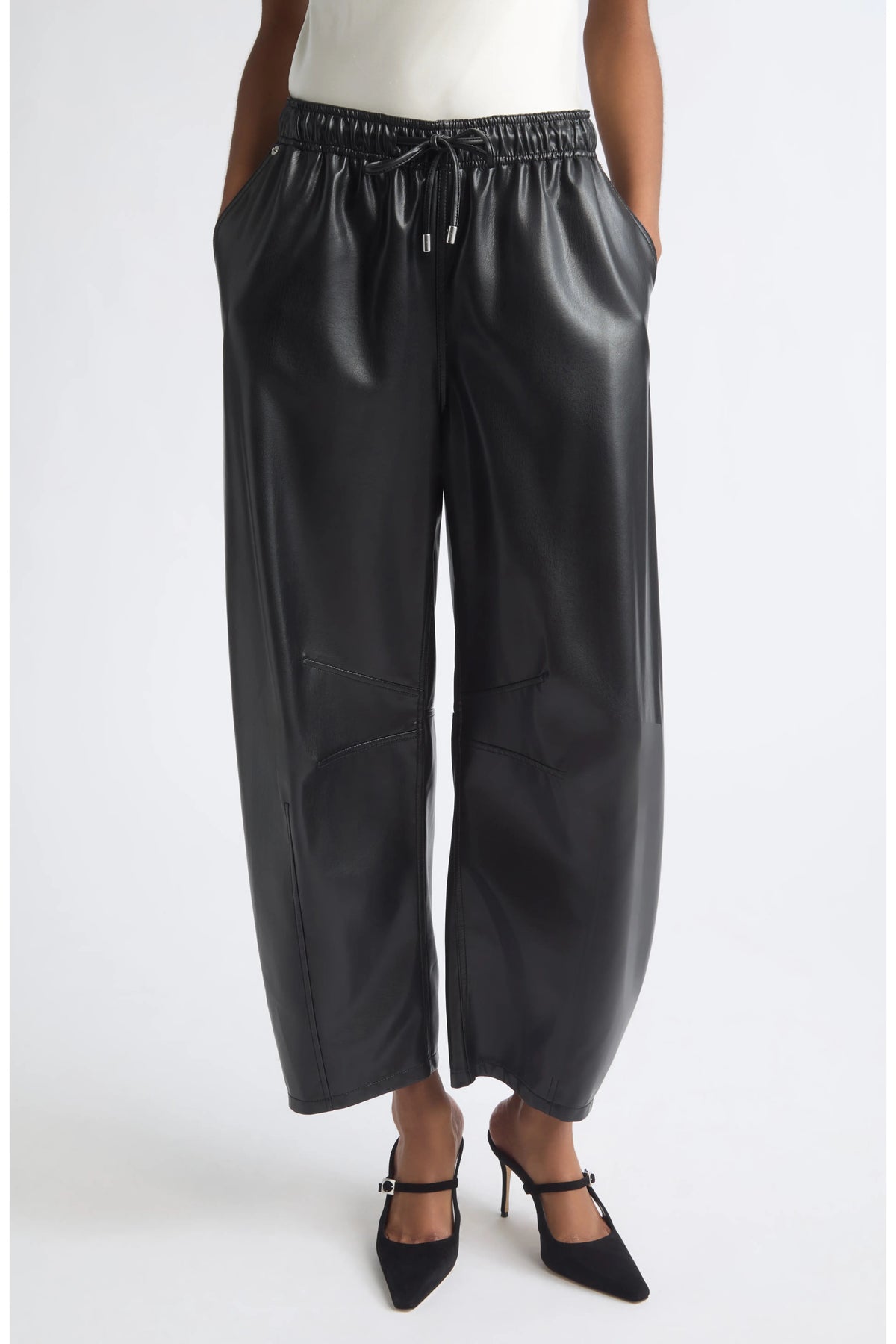 Cinq à Sept - Women - Black  Brooks Faux Leather Jogger Pants