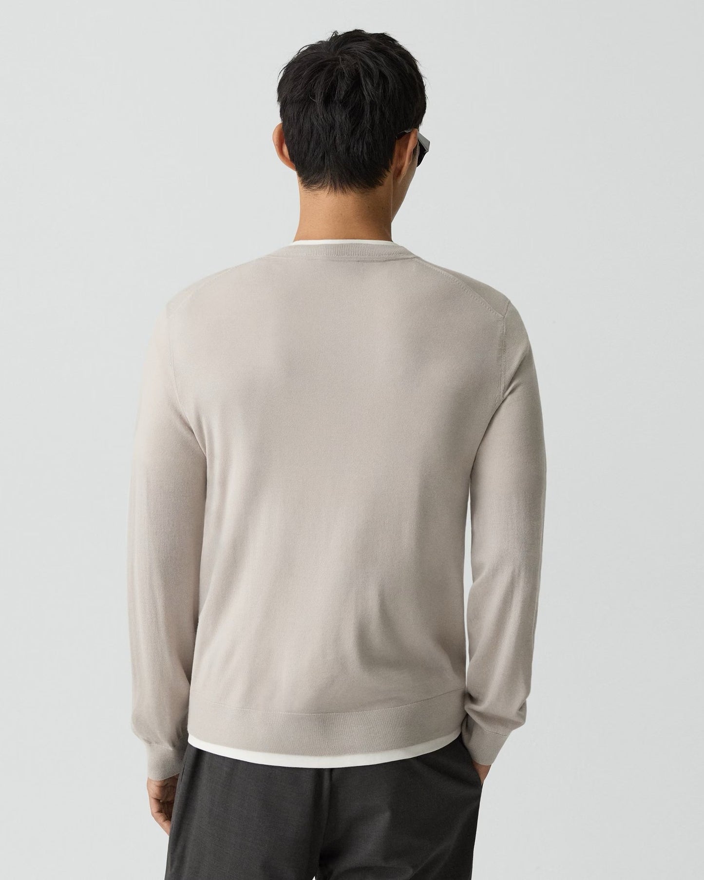 Theory - Men - Silver Cloud Crewneck Sweater in Regal Wool