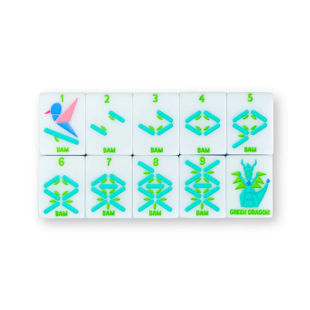 My Fair Mahjong - Blue  Crystal Prism Mahjong with Bold Angles and Vibrant Vibes