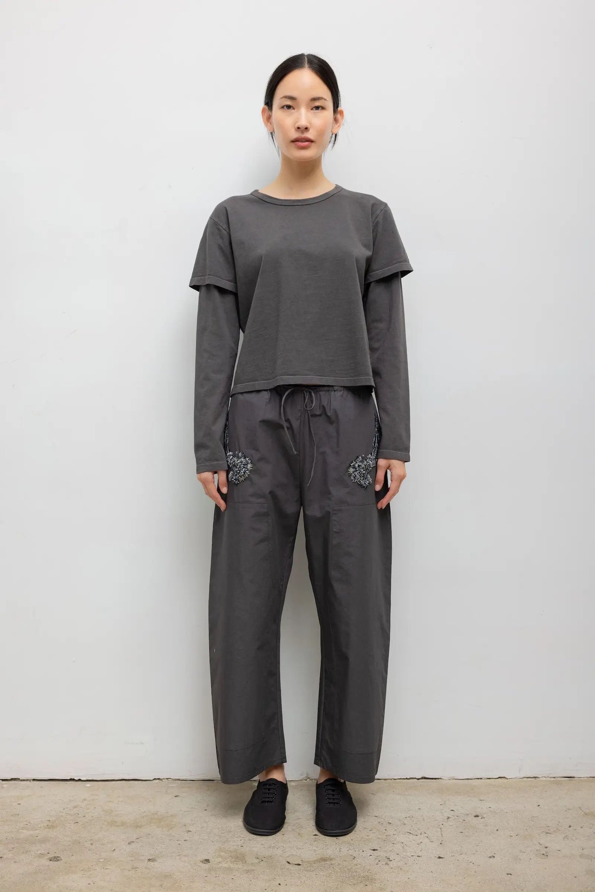 Leset - Women - Slate Margo Layered Long Sleeve