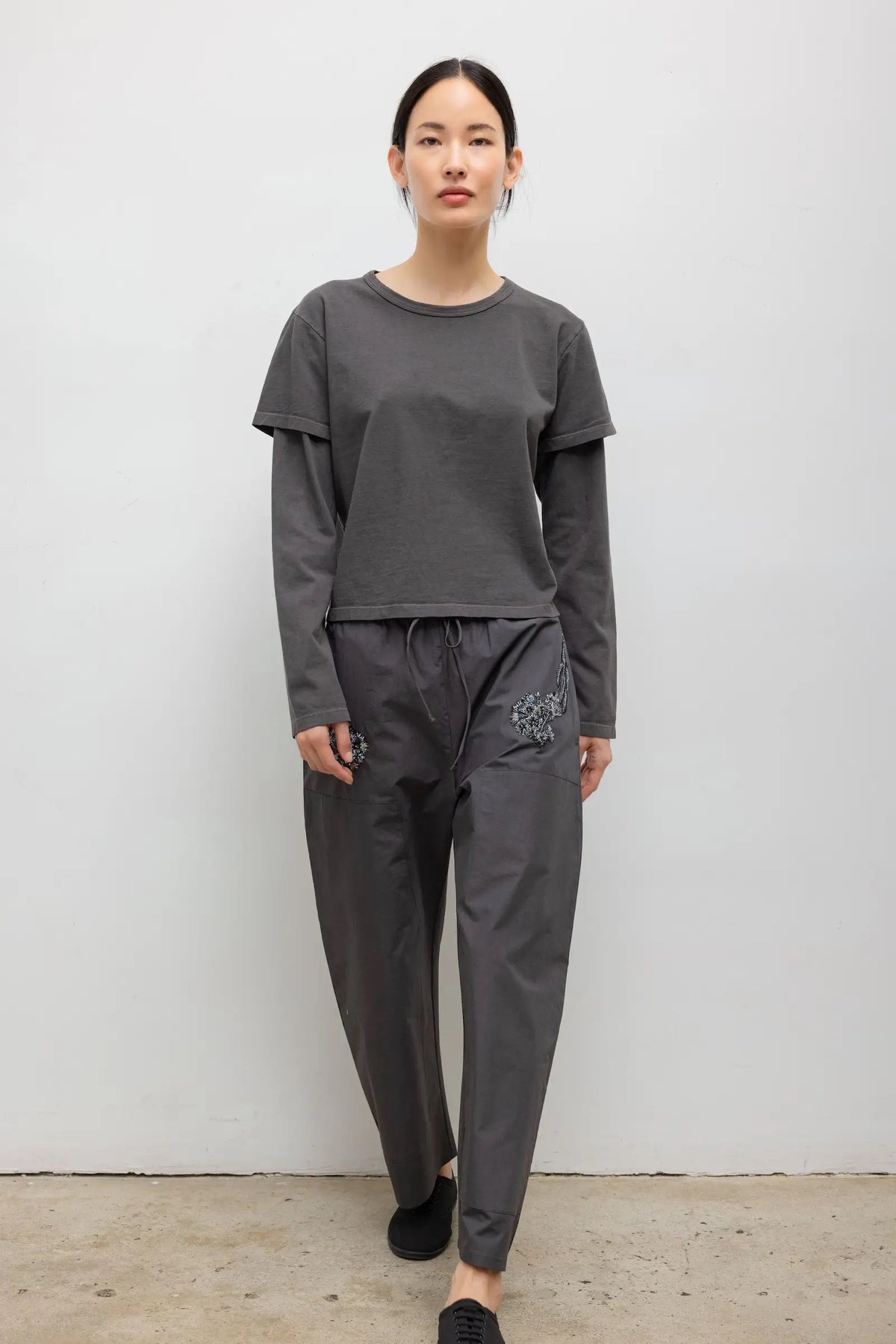 Leset - Women - Slate Margo Layered Long Sleeve