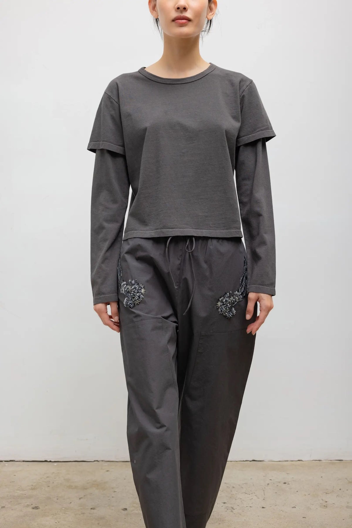 Leset - Women - Slate Margo Layered Long Sleeve