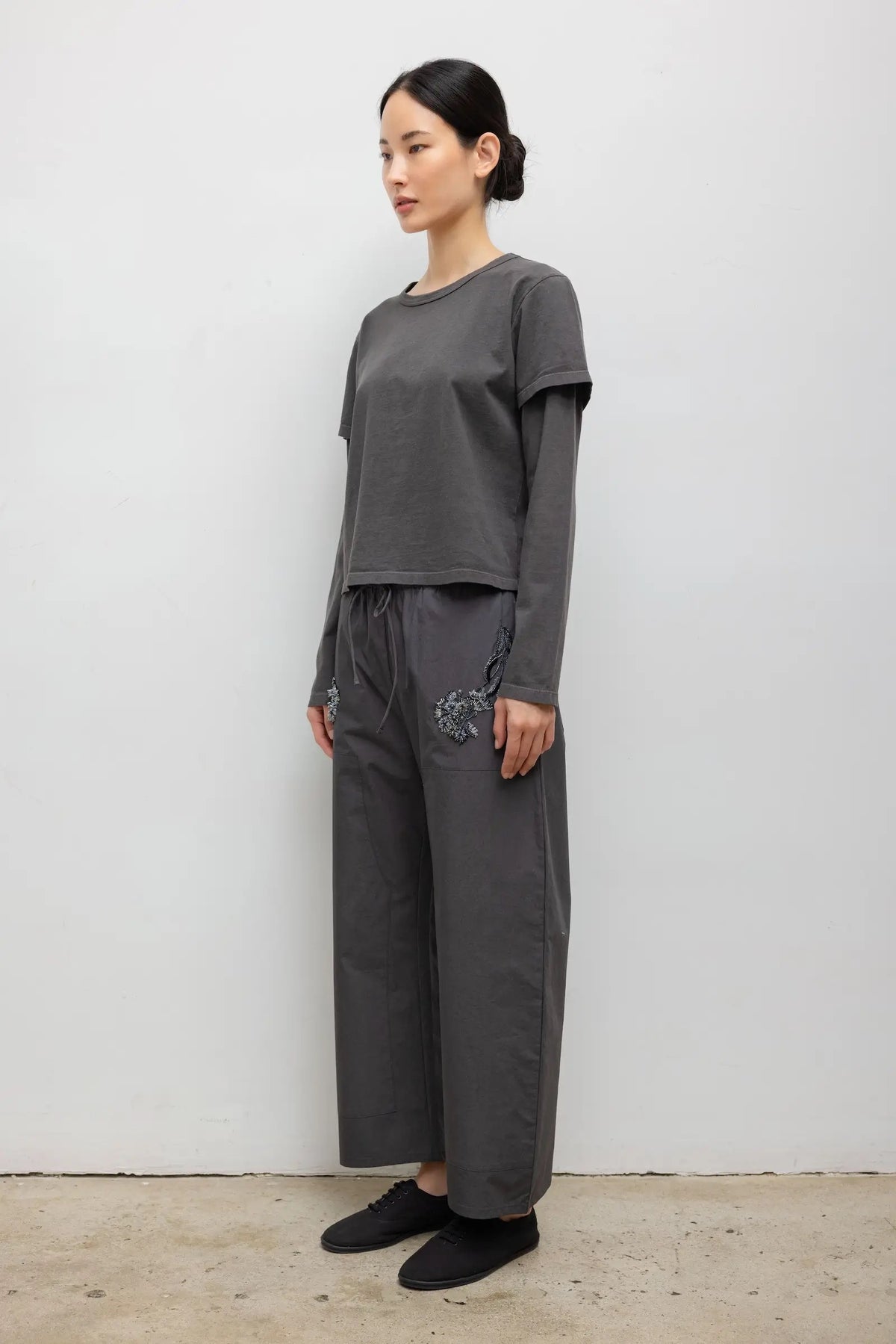 Leset - Women - Slate Margo Layered Long Sleeve