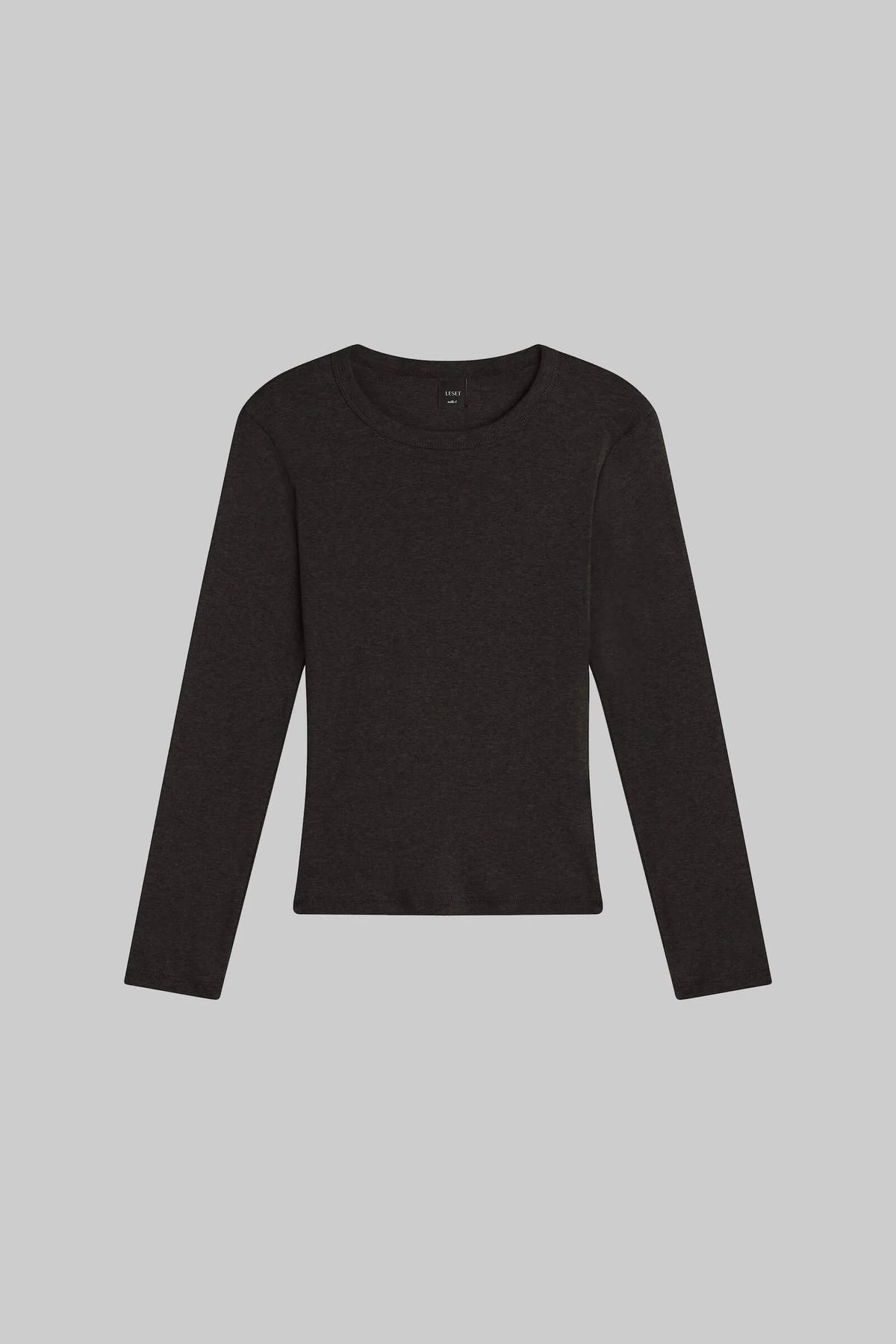 Leset - Women - Hickory Melange Nando Slim Fit  Long Sleeve