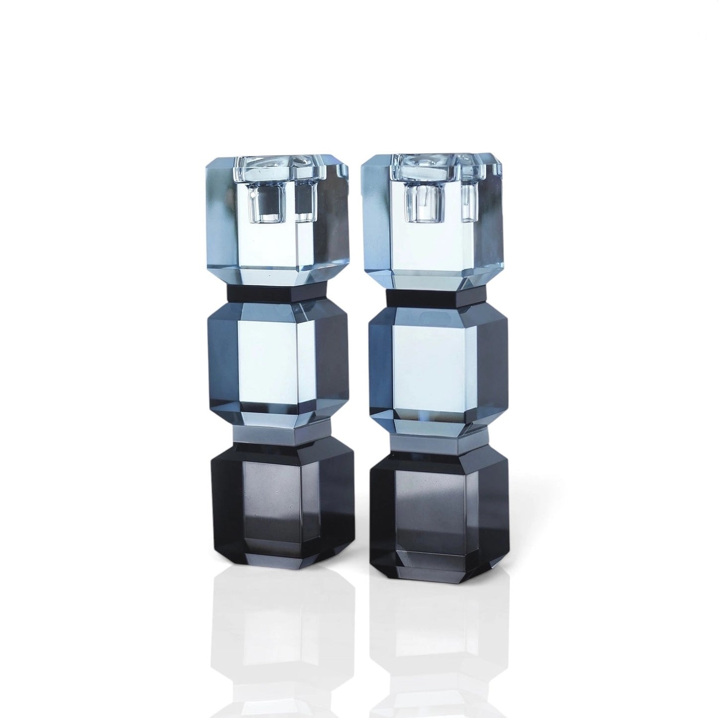 Slate Blue Color Block Candle Sticks