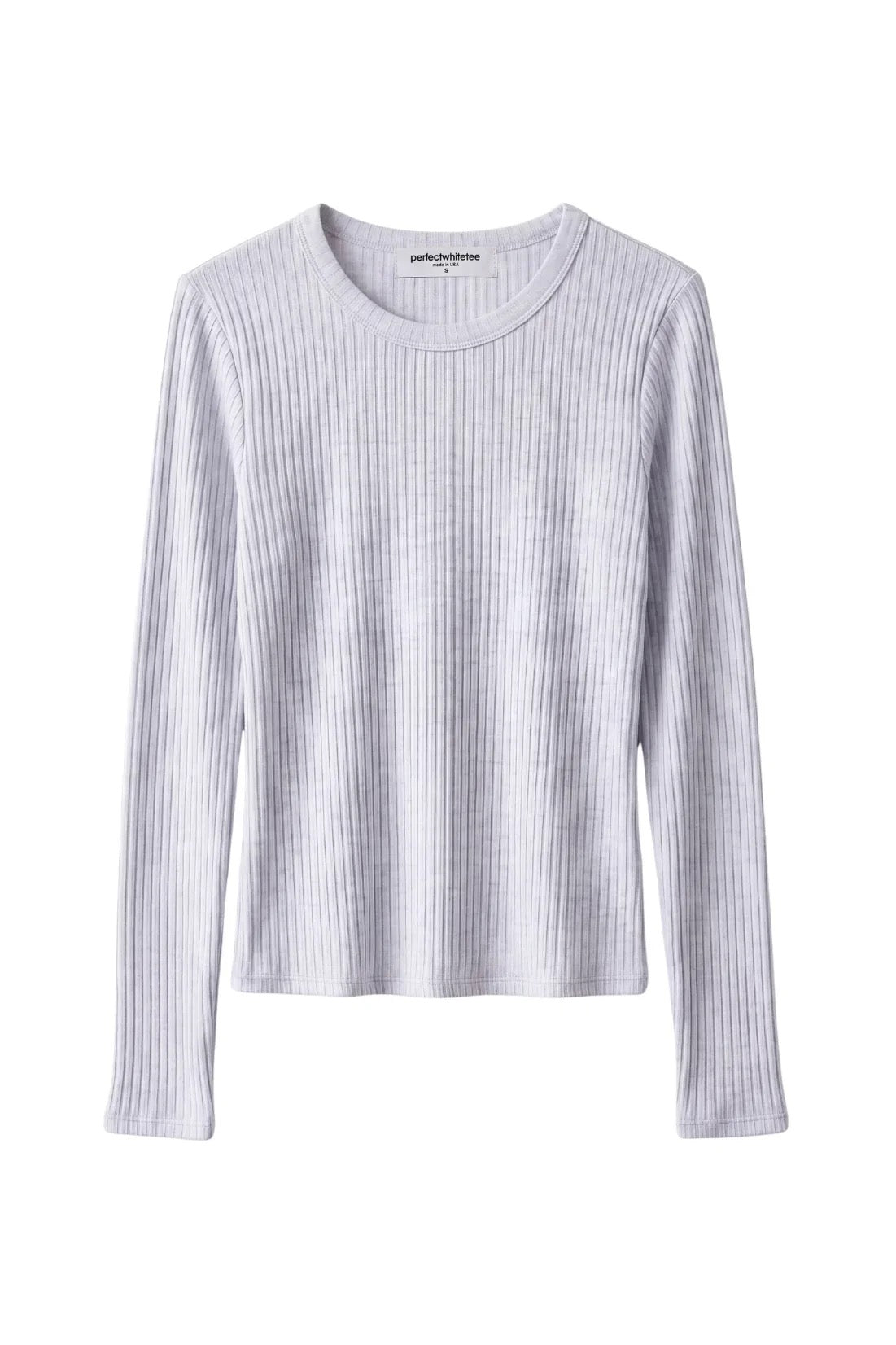 Perfect White Tee - Women - Flora Sweater Rib Crew Neck Long Sleeve