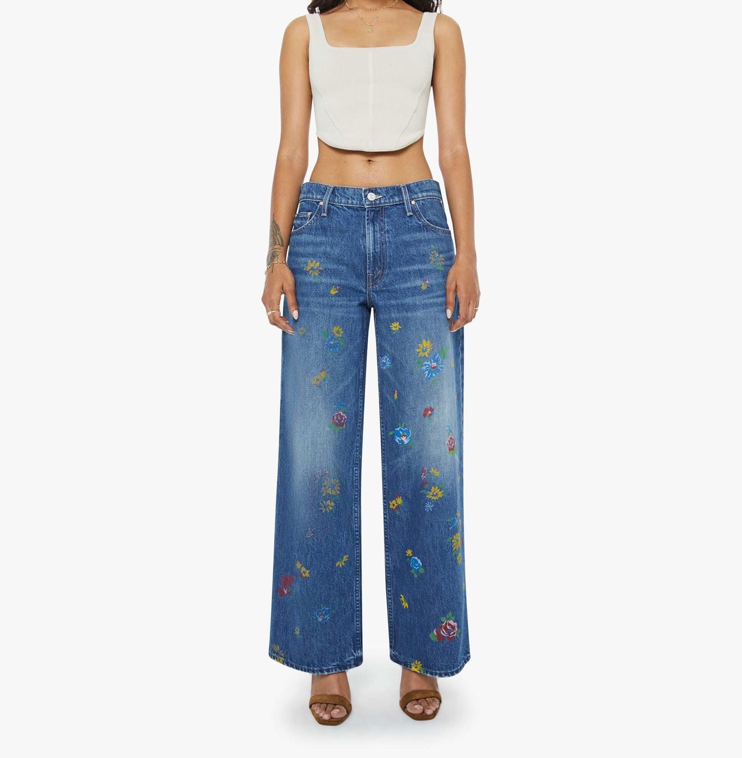 Mother  - Women - Field Of Flowers Ther Lil Rerun Sneak Jean