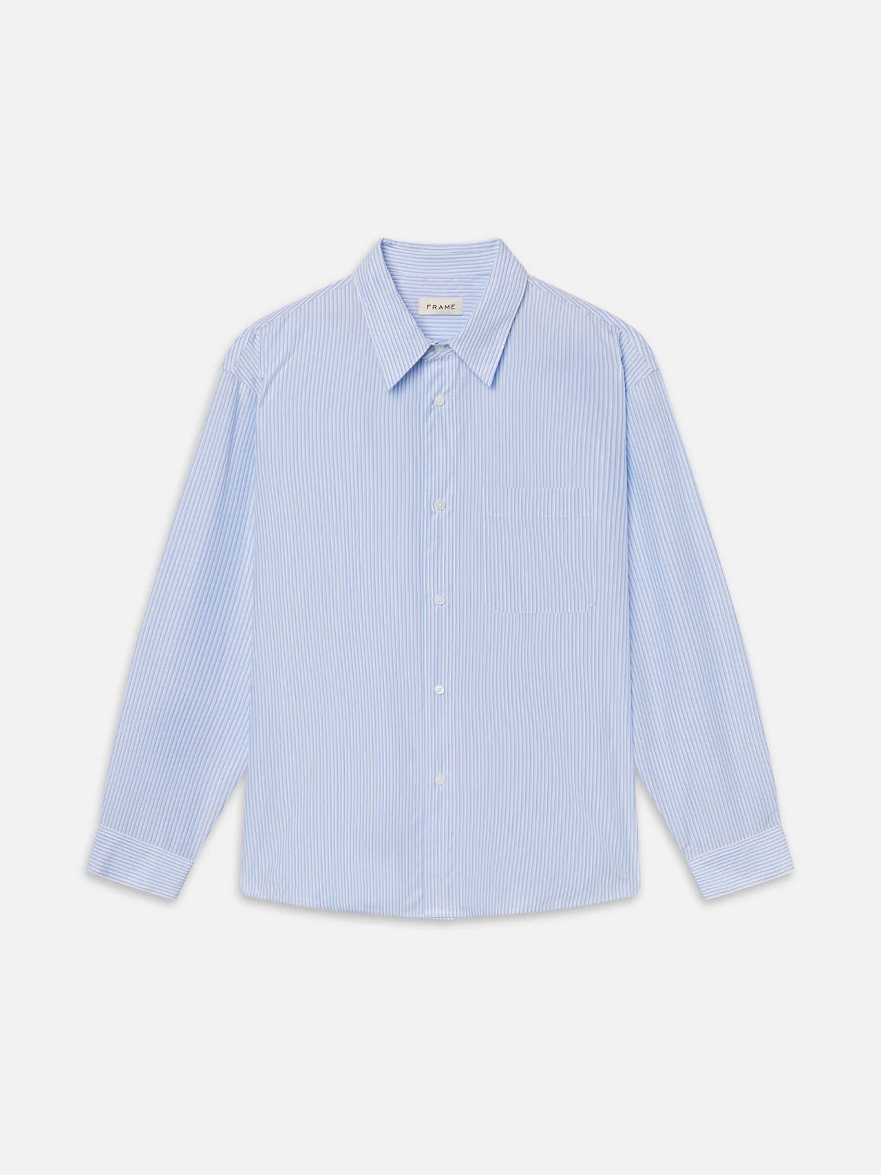 Frame - Men - Blue Stripe Relaxed Shirt