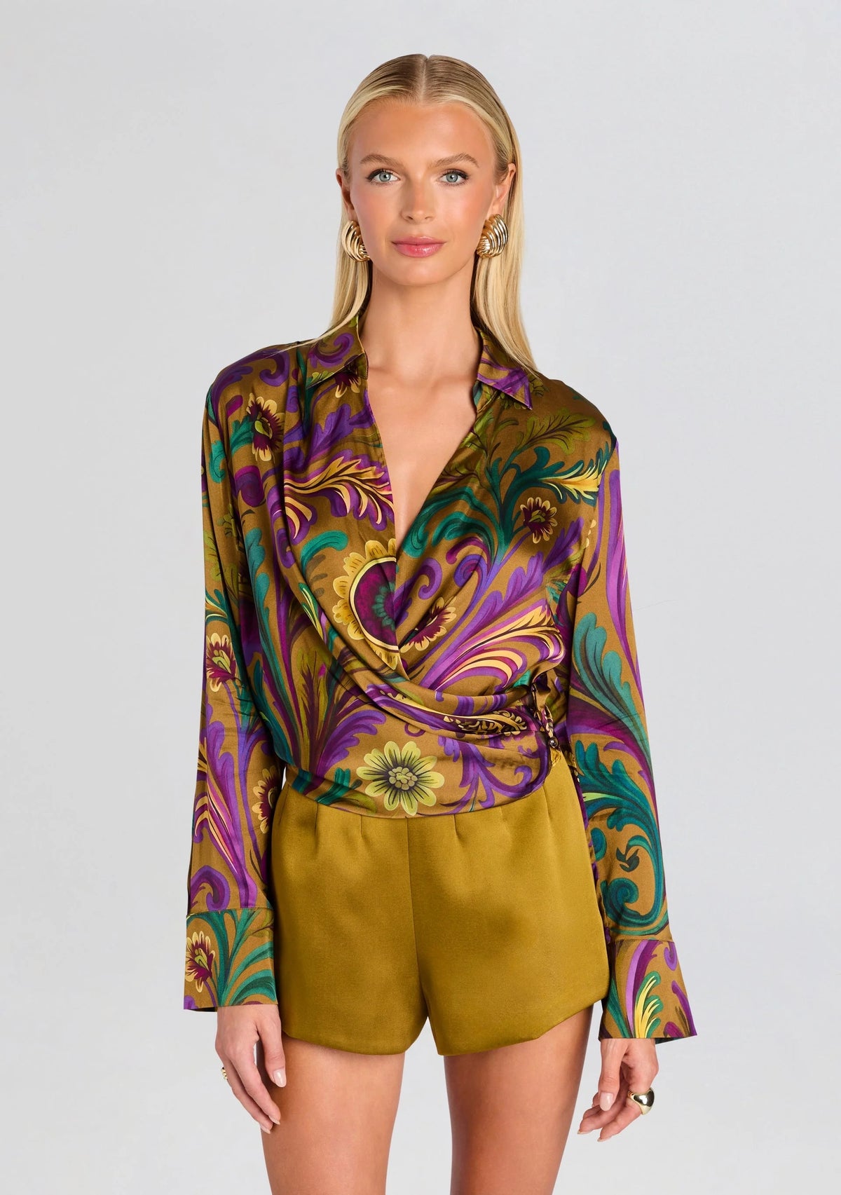 Retrofete - Women - Ochre Ornate Paisley Kourt Blouse