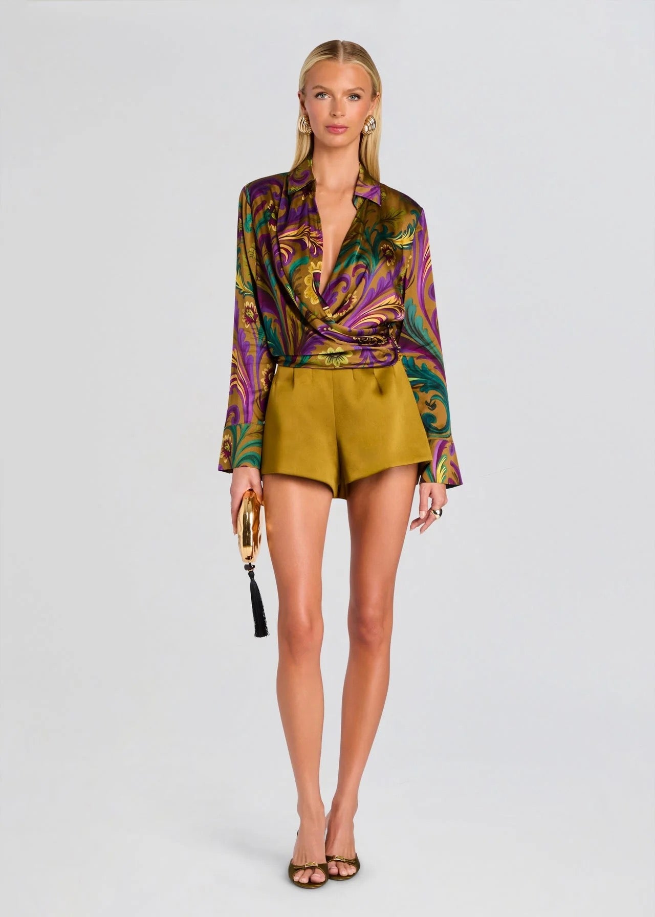 Retrofete - Women - Ochre Ornate Paisley Kourt Blouse