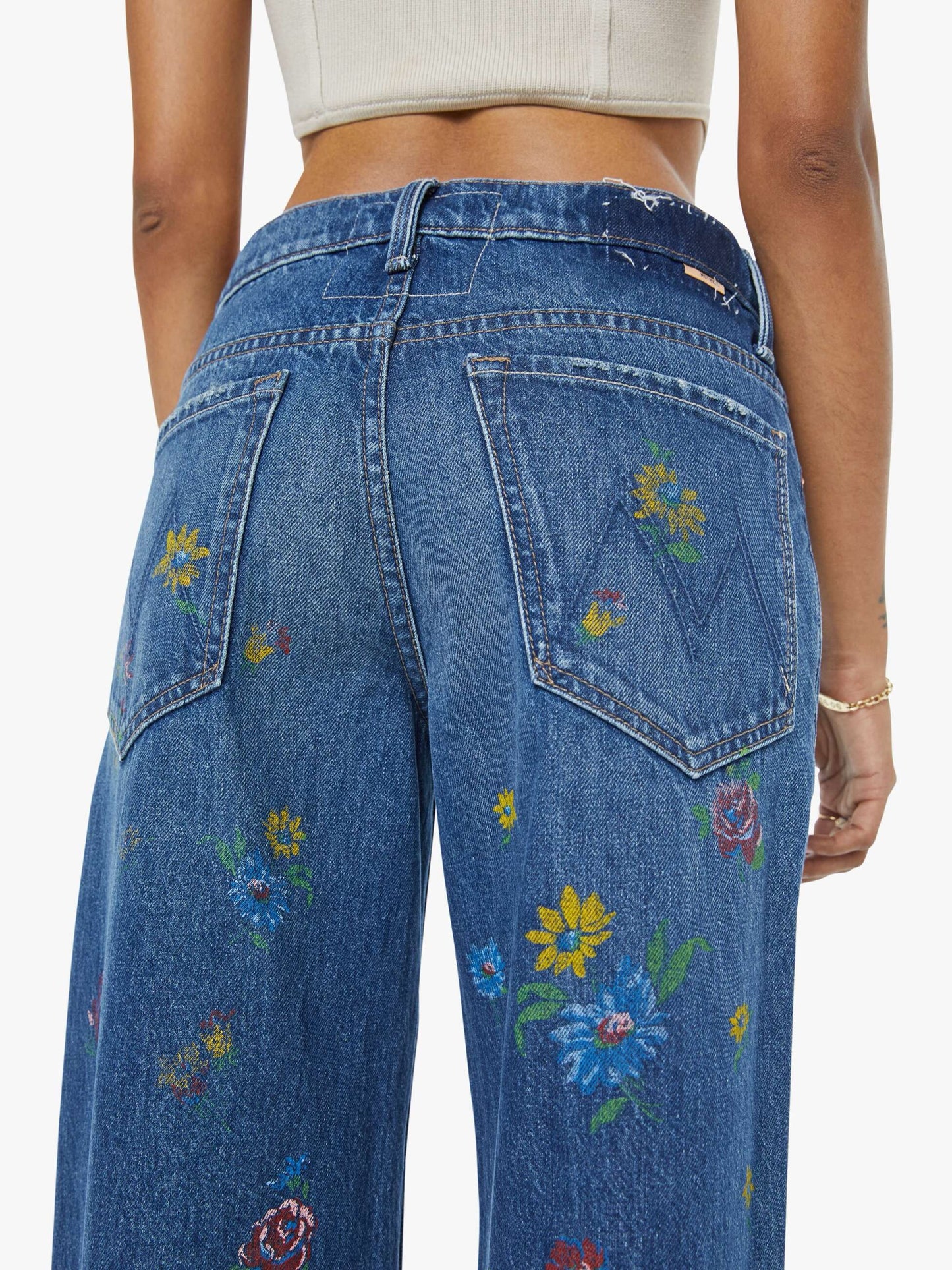 Mother  - Women - Field Of Flowers Ther Lil Rerun Sneak Jean