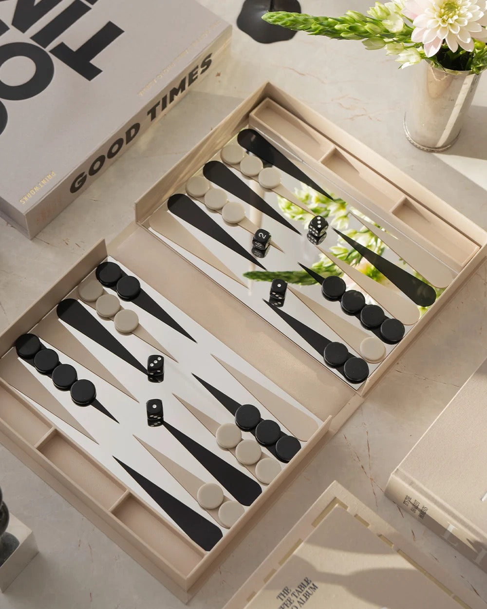 Printworks - Beige Art Of Backgammon Mirror