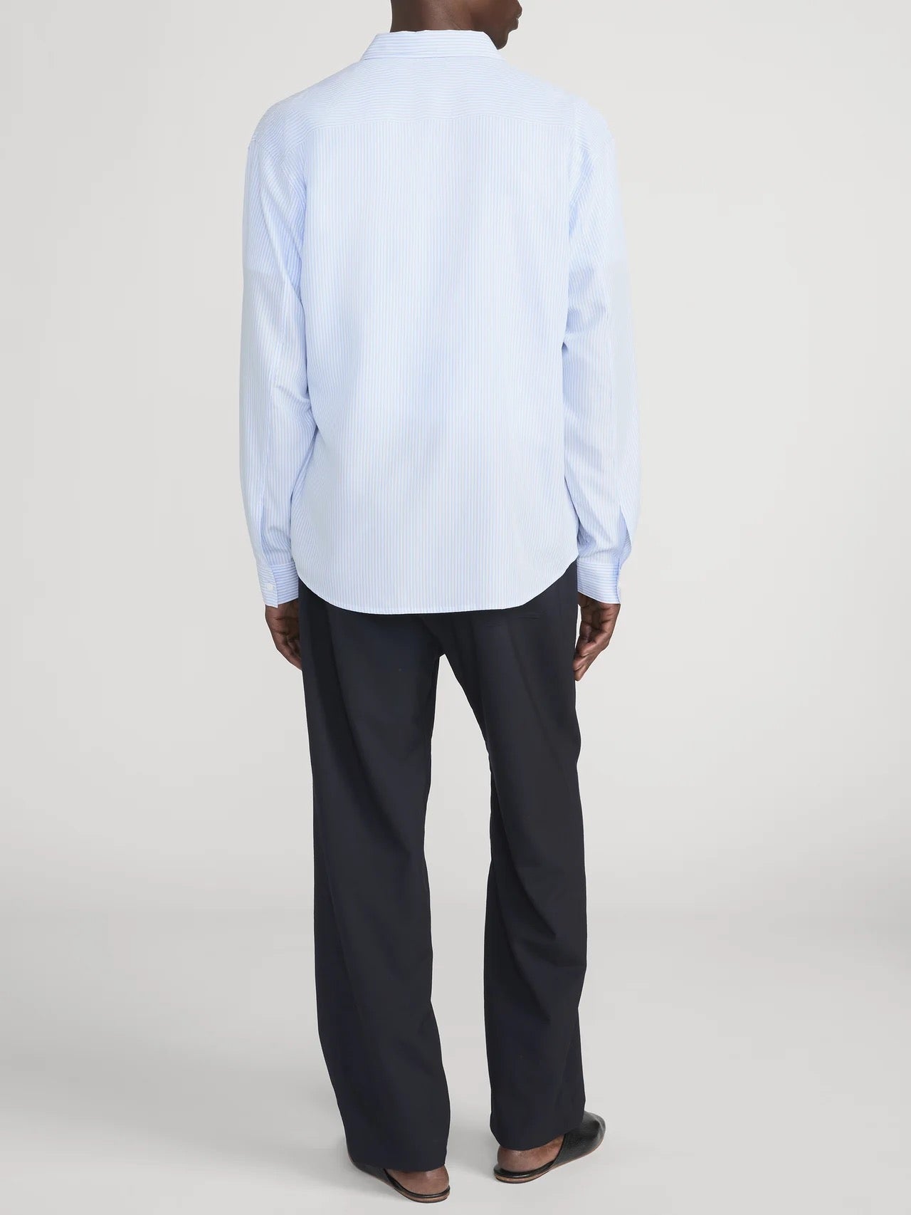 Frame - Men - Blue Stripe Relaxed Shirt
