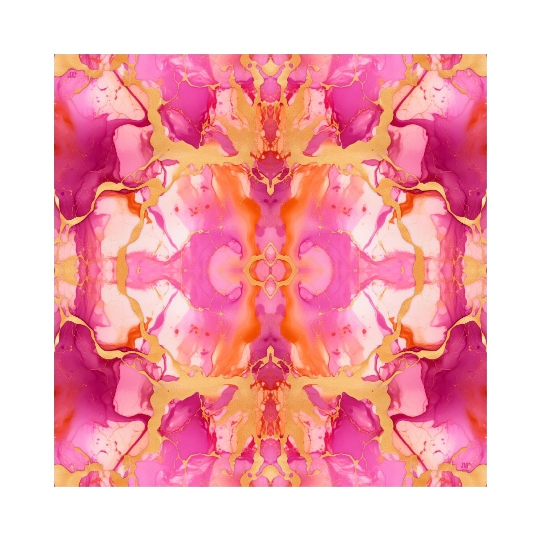 Anders Ruff Design Co -  Golden Pink Mahjong Mat | Grand Marble