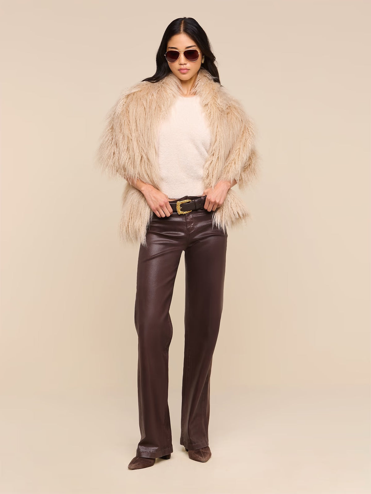 L'AGENCE - Women - Biscuit Sabine Faux Fur Scarf