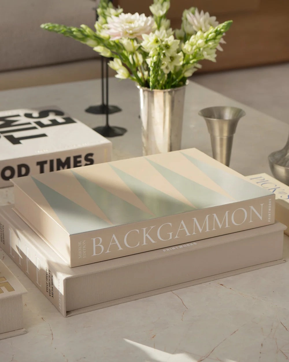 Printworks - Beige Art Of Backgammon Mirror
