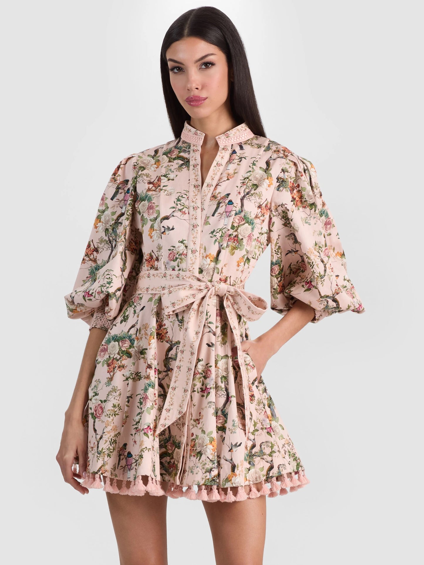 Alice + Olivia - Women - Sunset Grove English Rose Lucy Mini Shirt Dress