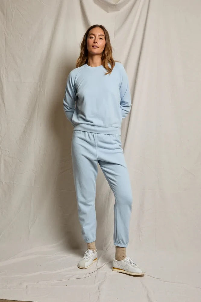 Perfect White Tee -Women- Mocha/Powder Blue Alexi French Terry Sweatshirt