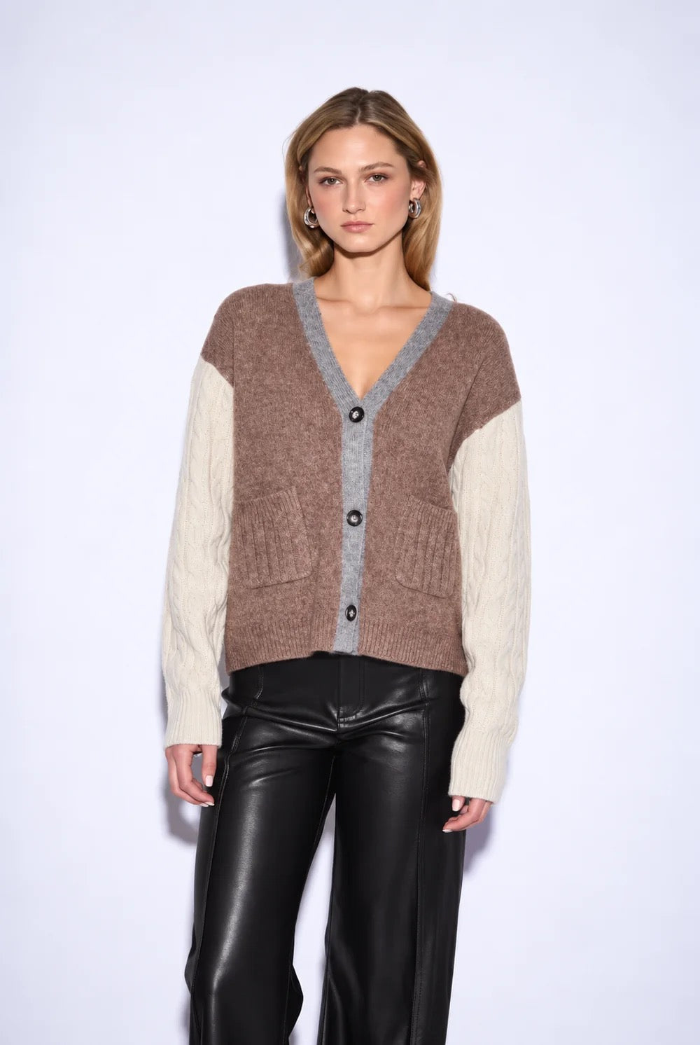JOHN+JENN - Women - Cement Black Harlow Cardigan