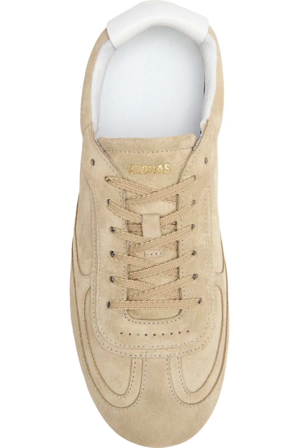 Alohas - Women - Beige Tb.24 Low-Profile Suede Leather Sneakers