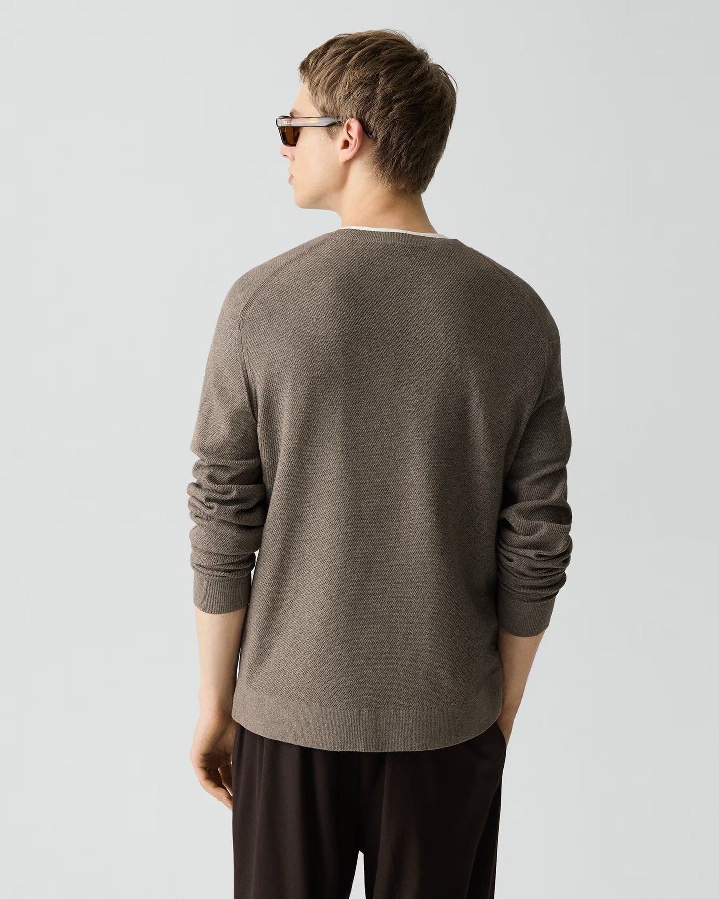 Theory - Men - Riland Crewneck Sweater in Light Bilen