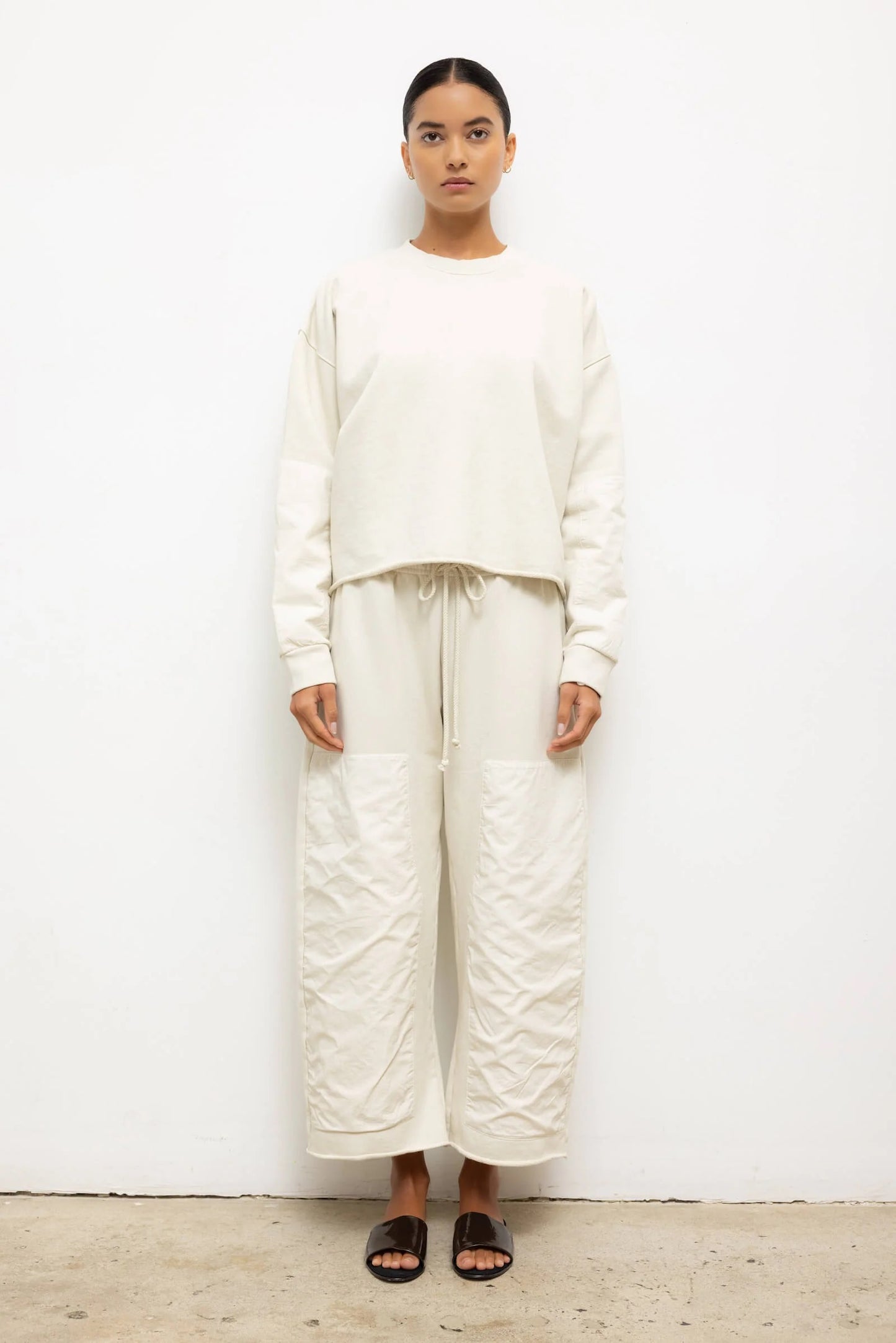 Leset - Women - Chalk Jamie Patch Crew