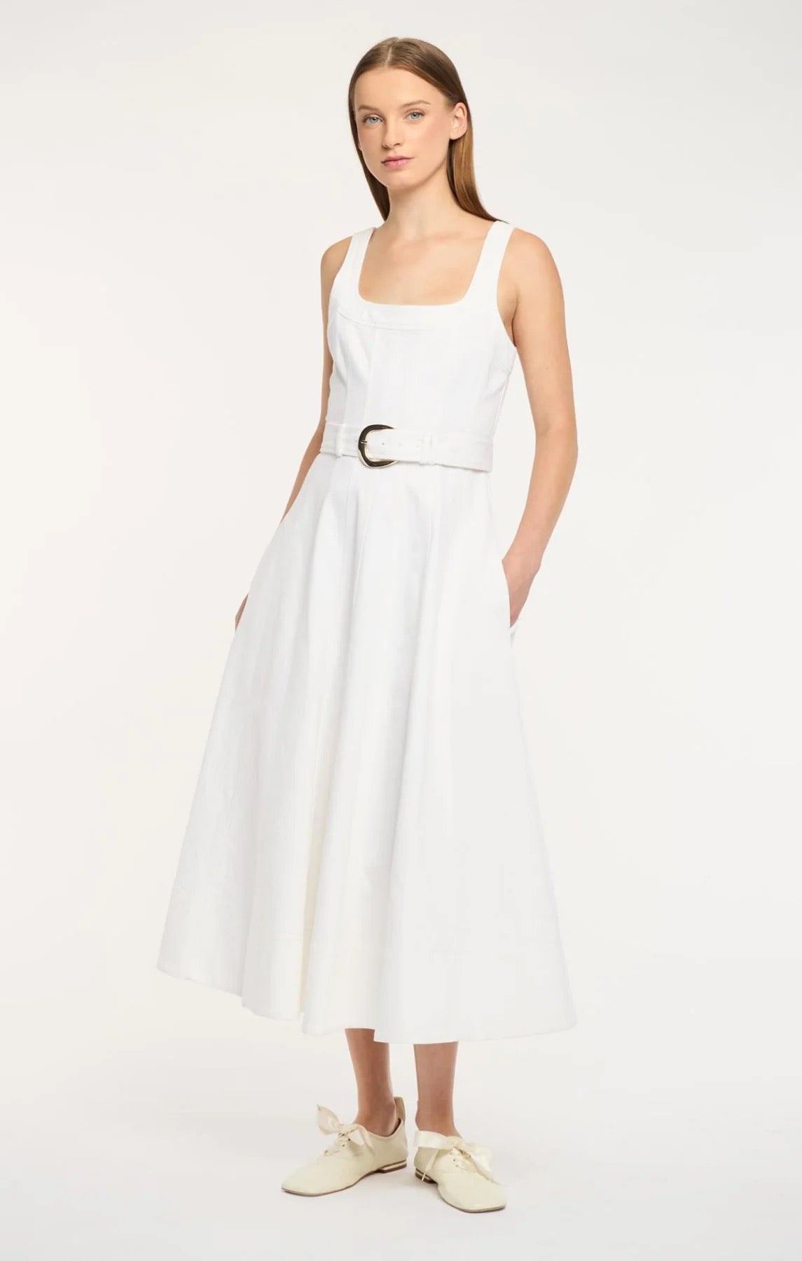 Cinq à Sept - Women - White Denim Cambree Dress